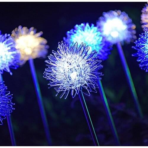 KNCOKAR 2pc led solar aluminum wire ball light outdoor waterproof garden villa holiday decoration plug-in light landscape light