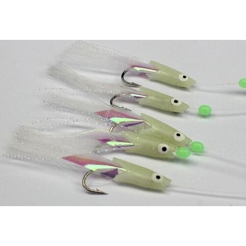 1 Set Luminous Japan Salt Water Fish Skin Sabiki Hook Maruseigo 1/0#-4# Sea Boat Fishing Sabiki Rigs Fishing Lure Hook