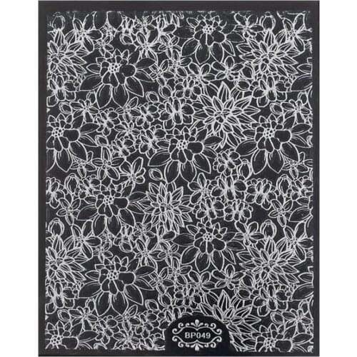 Embossing 3D Nail Art Stickers blooming Flower Decal DIY Fingernail Decoration