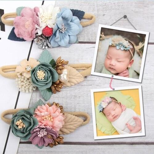Baby Headband Flowers Commemorative Newborn Photography Hair Accessories for Babies Photo Infant Growth Record