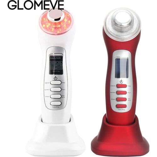 Ultrasonic 7In 1 Galvanic 3MHz Microcurrent Lift Skin Tightening Beauty Light Photon Rejuvenation Facial Massager Skin Care Tool