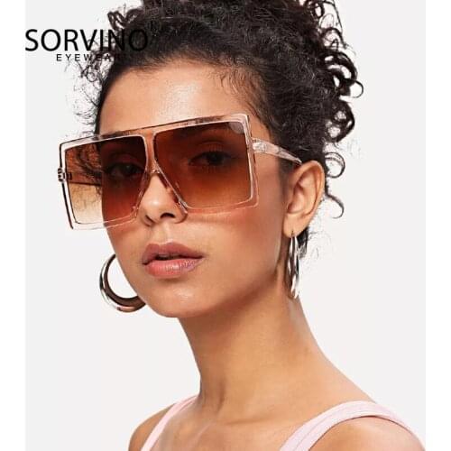SORVINO Oversized Sunglasses Female Luxury Brand Fashion 2020 Vintage Square Frame Big Sun Glasses Shades Gafas Shade Mirror