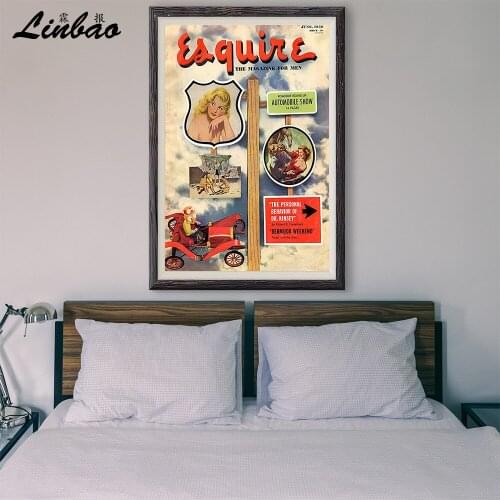 V041 1950 THE Magazine For Men! Vintage Classic Movie Custom Silk Poster Home Deco Wall Art Christmas Gift