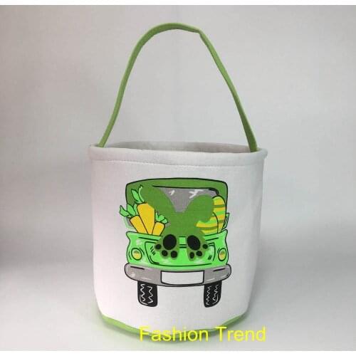 100pcs/lot Monogram Easter Holiday Kids Gift Bag Good Quality Multi Colors Cartoon Print Easter Basket