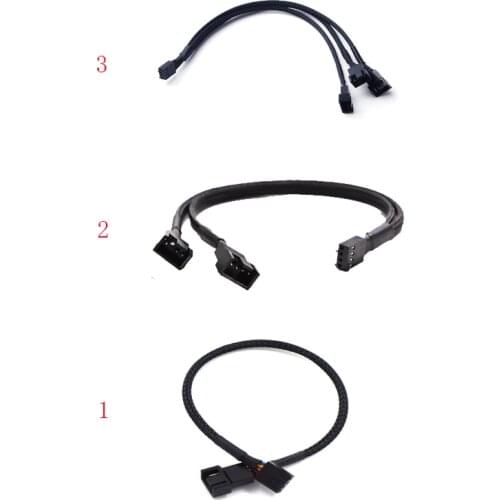 Motherboard PWM 4 PIN cpu Splitter cable PWM Extention Cables 27cm Connector 4 Pin Pwm Fan Cable adaptor