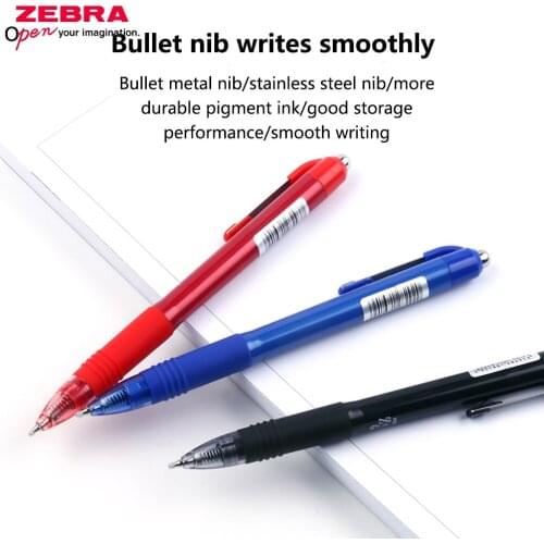5Pcs ZEBRA JJ3 Gel Pen 0.5 Mm Smooth Writing Metal Pen Holder Comfortable Grip Push Pen Student Exam Stationery Office Gel Pen
