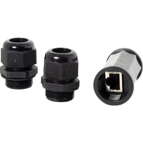 Jimier CY Waterproof Locking CAT6 RJ45 Female to Female Lan Ethernet Network Extension Adapter Coupler with Gold-plated contacts