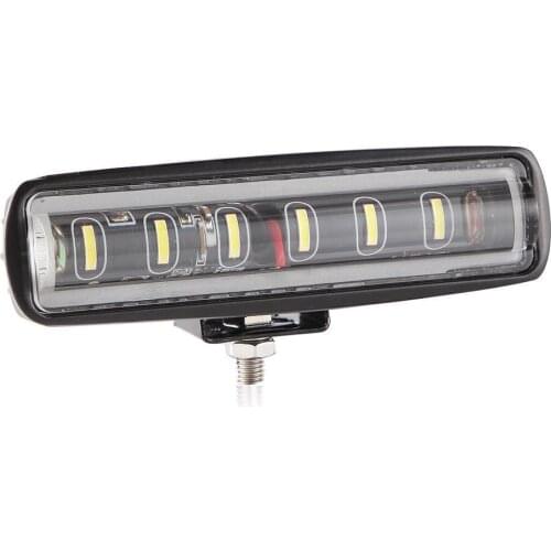 Adeeing Car Working Light 90W 9000LM 6Inch Convex Lens 6LED 12V/24V IP68 4x4 Automobile LED Light Bar Work Light Accessory