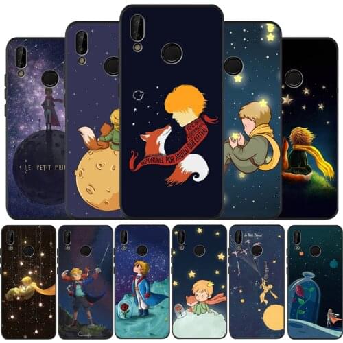 Little Prince black Phone Case for huawei P40 P30 P20 P10 Pro P9 Lite nova 4E 6SE Psmart 2 2019 Y6 9 Prime cover