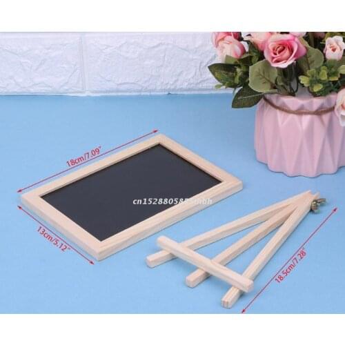 Wood Tabletop Chalkboard Double Sided Blackboard Message Board Children Kids Toy