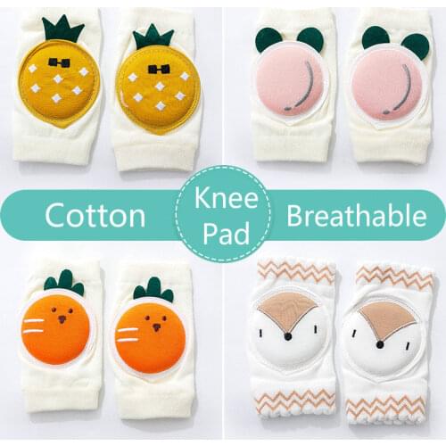 Baby Cartoon Animal Mesh Knee Pads High Elastic Silk Knee Pads Elbow Crawl Toddler Anti-fall Protector Baby Supplies 0-3 years