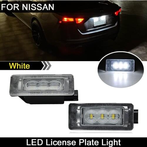For Nissan Serena C27 Altima Platinum Car Rear White LED License Plate Light Number Plate Lamp