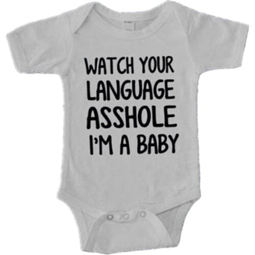 6M-3T 2020 New Summer Letter Funny Cute Romper Baby Girl Clothes Baby Boy Clothes Babygirl Onesie New Born Baby Clothes T Shirts