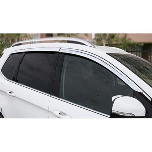 Hot sale 6 Piece ABS plating decorative Awnings shade rain sun wind deflector window visor for EDGE edge 2015 2016 2017 2018
