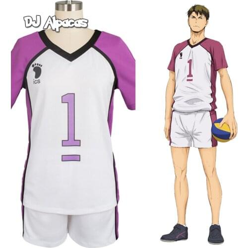 Haikyu Haikyuu Shiratorizawa Academy Wakatoshi Uniform Cosplay Costume Halloween Carnival Women Men Full Set