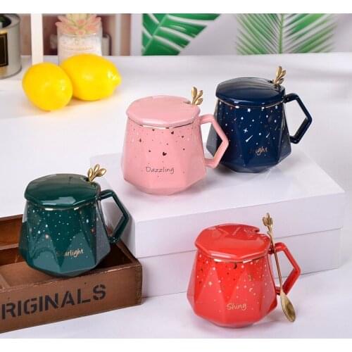 Nordic Ceramic Cup Creative Water Cup Mug Gift Box Set Practical Gift Coffee Cup with Souvenir Office Home Breakfast Milk Cup