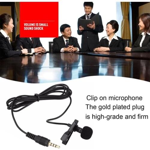 Mini Lavalier Mic Tie Clip Microphones Smart Phone Recording PC Clip-on Lapel Support Speaking Singing Speech High Sensitivity