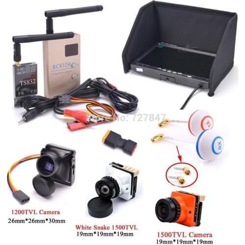 FPV Kit Combo System 1200TVL / 1500TVL Camera + 5.8Ghz 600mw 48CH TS832 RC832S RC832 + 7 inch LCD Monitor for FPV F450 S500