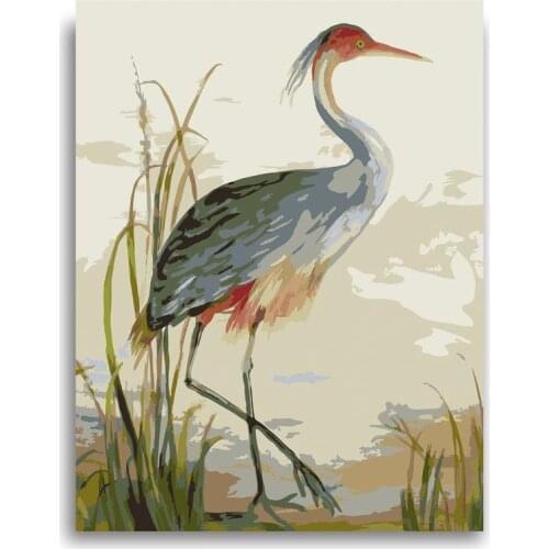 The Crane Paint by Numbers Colorful Painting Abstract 16x20 Framed DIY Paint by Numbers Kit for Adults Beginners