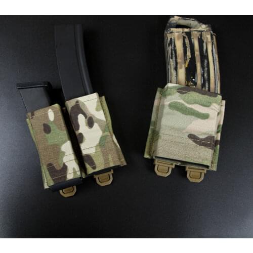 KYWI 9mm Double Magazine Bags /556 Single Magazine Bag Mutilcam Tactical Magazine Pouch Outdoors Tactics Accessories - MC