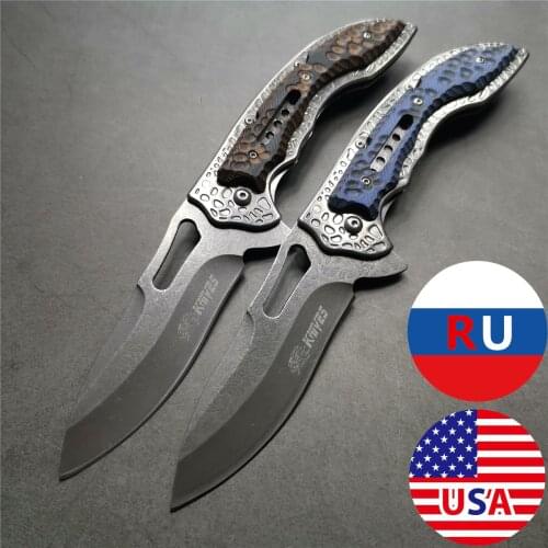 9" G10 multi-function folding tactics survival knife camping blade high hardness pocket folding knife outdoor tools