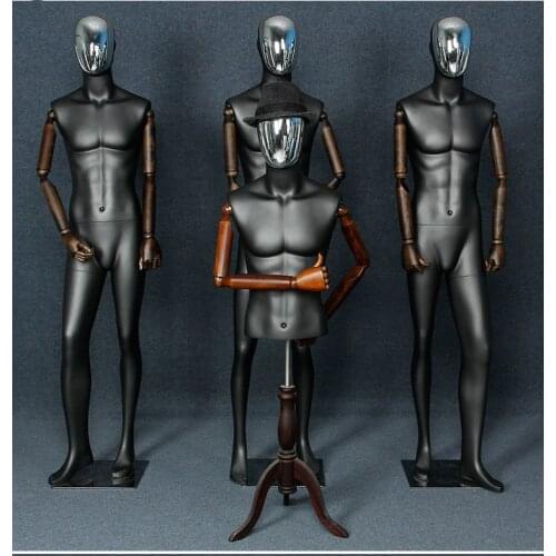 Fashion Style Male Mannequin With Wooden Hand Dressmaker Model Hot Sale