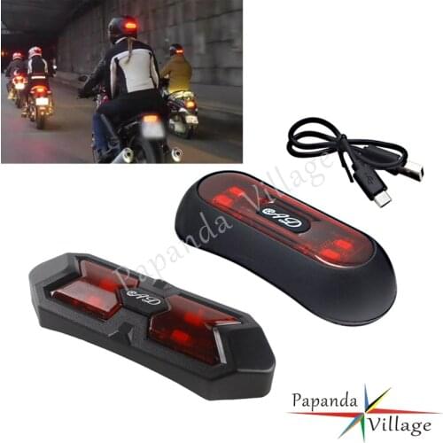 Motorbike Helmet LED Taillight Riding Safety Warning Flashing Light Smart Night Light Strip Rechargeable Waterproof Tail Light