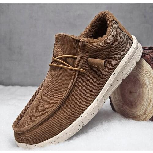 Qmaigie fashion man shoe 2021 plush Comfortable Winter Warm Ankle Shoes Men Lightweight shoe man casual Sneakers big Size 47 48