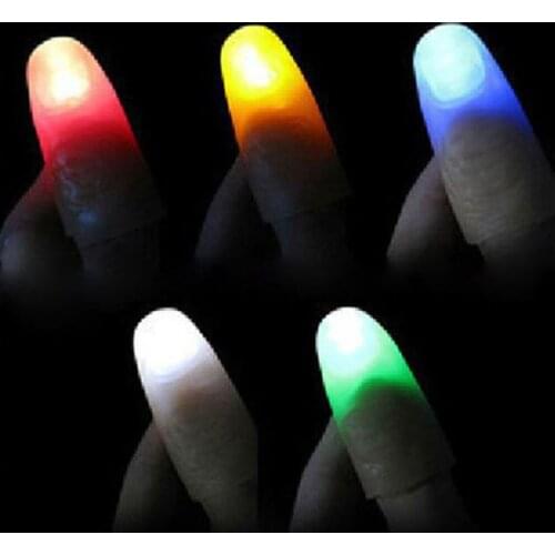 New Funny Novelty Gag LED Light Flashing Fingers Props Kids Fantastic Glow Toys Children Luminous Gifts