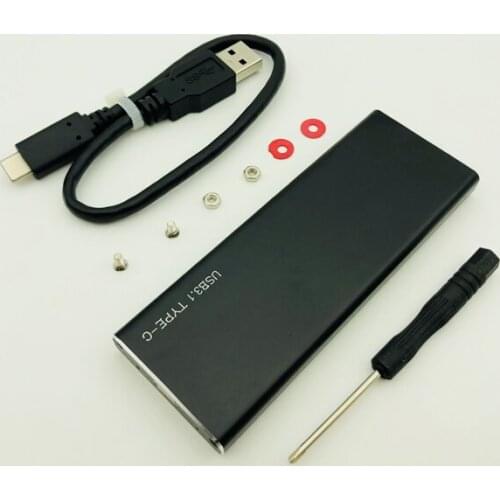 PCIE USB3.1 HDD Enclosure Metal Case Type-C to M.2 NVME M Key SSD Case Adapter External Mobile Box for 2230-2280 SSD M2 New