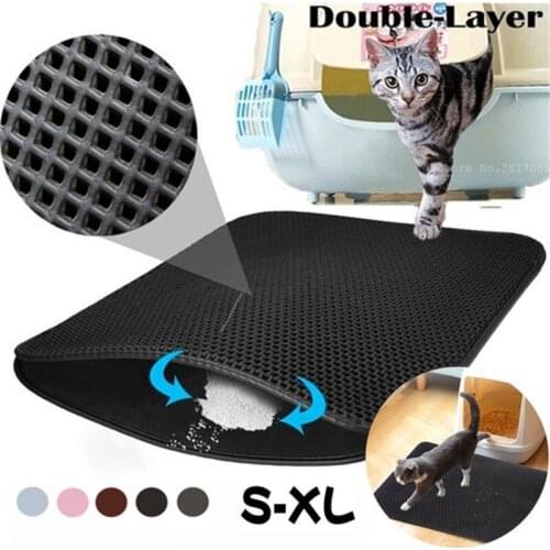 Pet Cat Litter Mat EVA Double-Layer mat Litter Trapper Mats with Waterproof Bottom Layer non-slip Cat Bed mat Cats Accessories