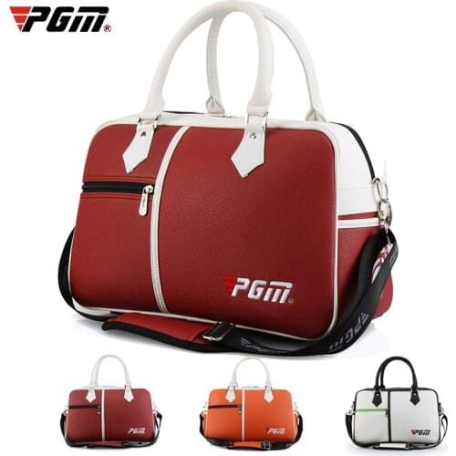 PGM Golf Clothes Bag, Women PU Bag, Large Capacity Clothes Bag, Ultra Light Portable Golf Bag Women