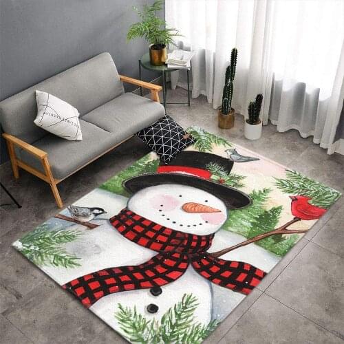 Christmas Pattern Living Room Carpet Childrens Bedroom Floor Decoration Large Rug Home Kids Bath Hallway Balcony Anti-Slip Mat