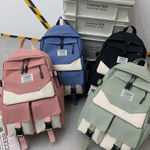 Ladies Kawaii Backpack Fashion Book Girl School Bag Women Waterproof Nylon Travel Bagpack Student Cute College Shoulder Bag 2021