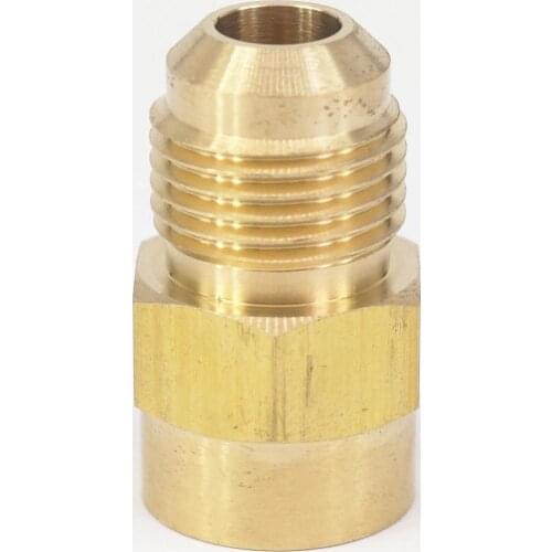 SAE Thread 5/8"-18 UNF Fit Tube OD 3/8" - 1/4" NPT Female Brass SAE 45 Degree Pipe Fitting Adapter