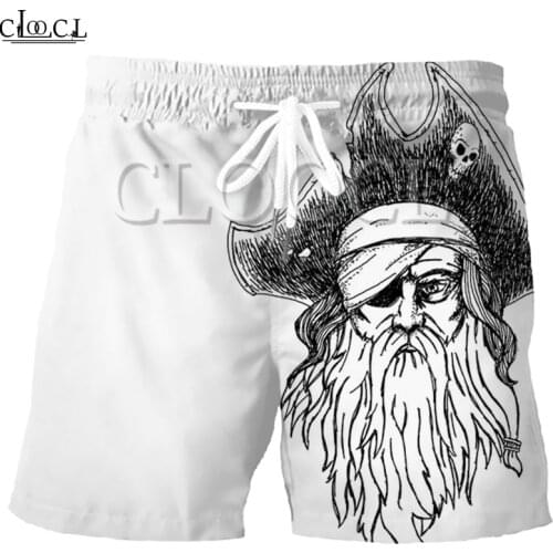 CLOOCL Viking Tattoo Pirate Popular Summer Beach Shorts 3D Print Fashion Men Sport Harajuku Hip Hop Wild Shorts