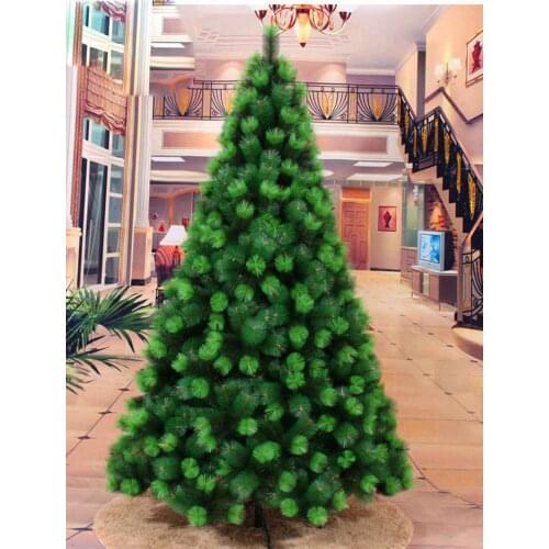 Christmas Tree Green PVC Leaf Based Decorate Ornament 90 cm-300 cm Artificial Custom