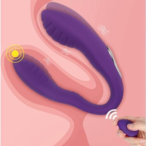 10 Speed U Shape Couple Vibrator USB Waterproof Rechargeable G Spot Clitoral Vibrators Massager Adult Sex Toys for Women Female