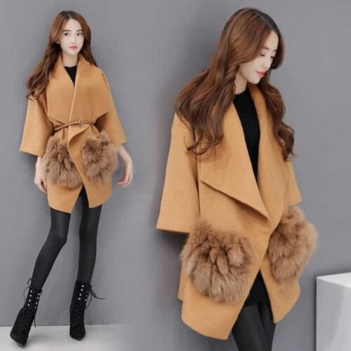 The and New period edition show thin imitation fox fur overcoat couture fashion loose female temperament