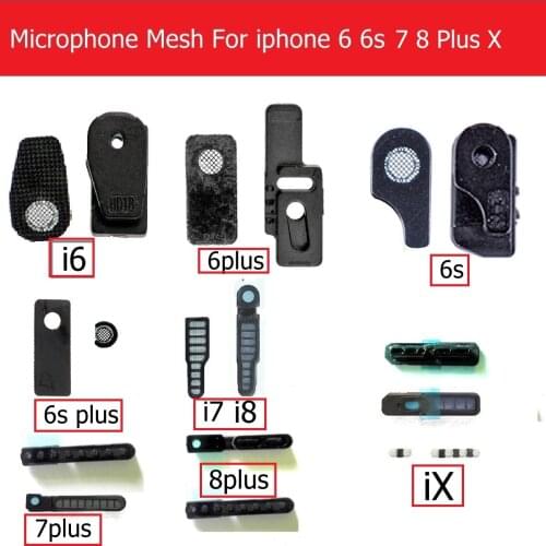 1 set Adhesive microphone Anti Dust Mesh for iPhone 6 6s 7 8 plus X MIC Dust-proof filter on the frame with 3M Glue sticker