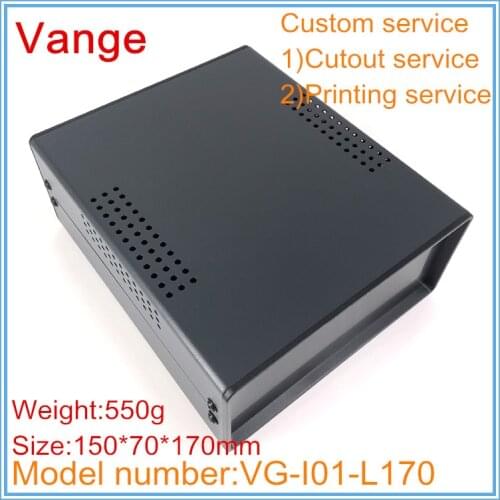1pcs/lot electric equipment project cases 150*70*170mm iron housing box with ABS plastic panels for control device