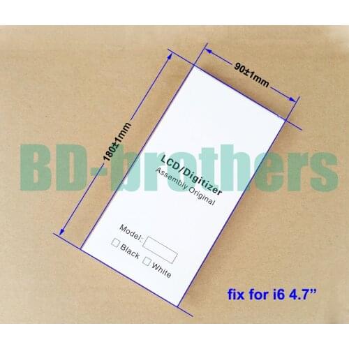 180 x 90 x 16mm Wihte Paper Box + EVA Case for iPhone6 4.7inch LCD Screen Digitizers Full Protective Packing Package 500sets/lot