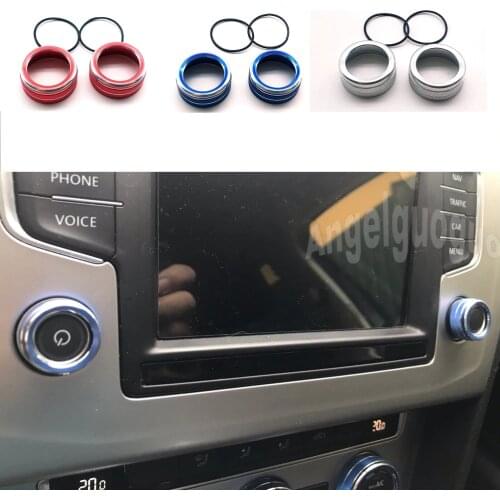 Button Audio Stereo Volume Control Knob Ring Cover for Volkswagen VW Tiguan Passat B8 Atlas golf mk7 jetta mk7