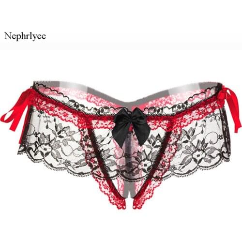 2021 Hot Sexy G-String Panties For Women Lace Transparent Thongs Hollow Low Waist Lace T-Back Underwear P065