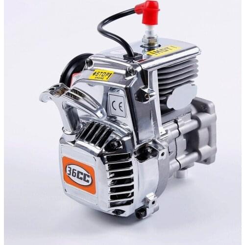 4 Bolts 36cc Chrome Engine With Walbro 1107 Carb and NGK Spark Plug Fit for 1/5 HPI Rovan KM BAJA Losi 5ive T FG GoPed RedCat