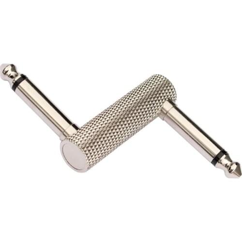 6.35mm Adapter Instrument Plug Double Head Metal Patch Straight Coupler Audio Guitar Pedal Connector Accessories Effect Music