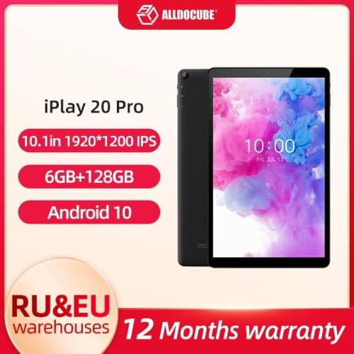Alldocube iPlay20 Pro Phone call Tablets 10.1 inch 6GB RAM 128GB ROM Andorid 10.0 Octa-core Tablet PC BT 5.0 Type-C 6000mAh