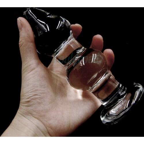 48mm Large Pyrex Glass Anal Beads Big Crystal Dildo Butt Plug Artificial Dick Masturbator Adult Sex Toy for Women Men Gay