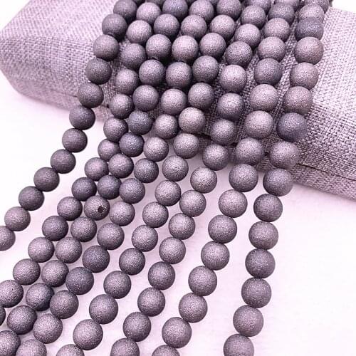 New 6/8mm Austrian Frosted Matt Crystal Glass Beads Loose Spacer Beads Handmade for Jewellery Making DIY Bracelet Necklace #06