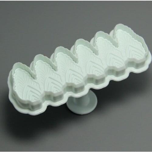 Free Shipping Plastic Forest Shape Plunger Cutter set Cake Fondant Mold